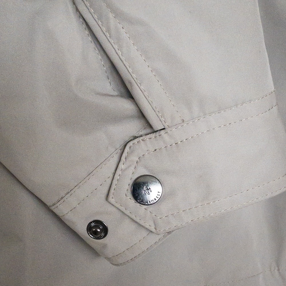 Rainforest Field Jacket Mens L Tan Full Zip Snap Utility Polyester Coat - Picture 7 of 16